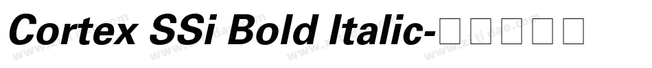 Cortex SSi Bold Italic字体转换